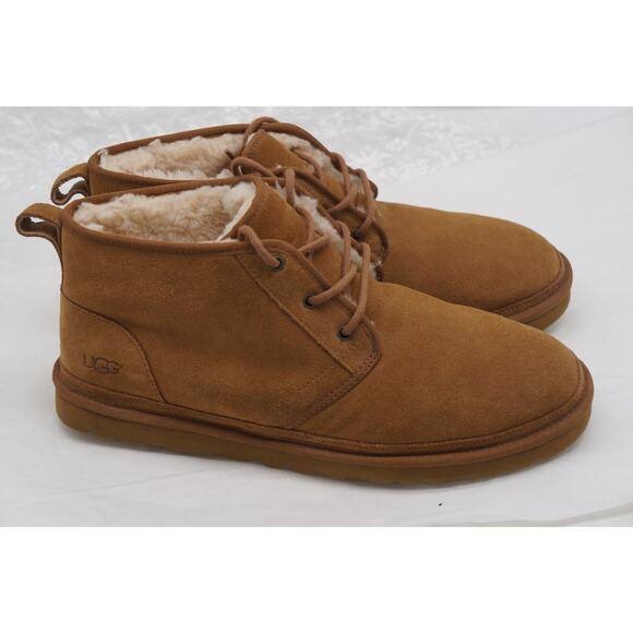 UGG Neumel Men's Chukka Boots Size 15 Chestnut Suede Sheepskin Lined - Picture 6 of 11